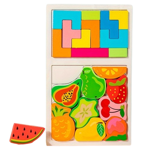 Wood Puzzles Eco Friendly Non Toxic Building Blocks Shapes and Figures for Creative Play For kids