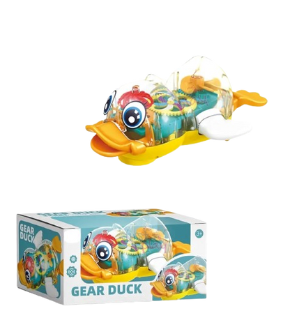 Play Bump n Go 3D Gear Transparent Duck Toy with Sounds and Colorful Lights Musical toy for boys and girls kids toys sound toy for kids birthday gift