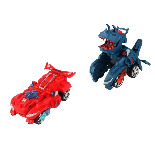 Childrens animal dinosaur electric deformable stunt car toy set for boys