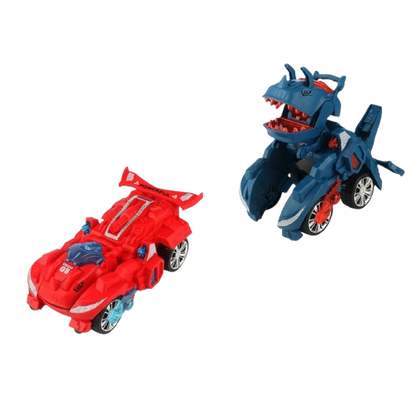 Childrens animal dinosaur electric deformable stunt car toy set for boys