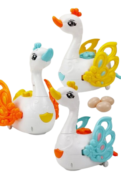 Egg laying Little Swan Play Toy Electric Universal Walk Fun Childrens Music Puzzle Toy