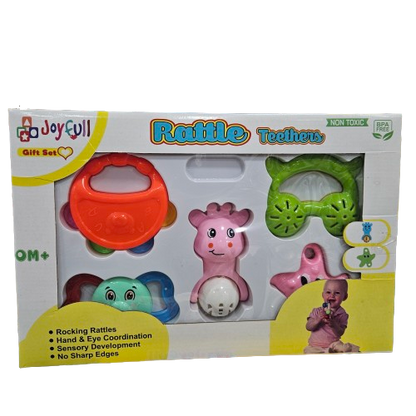 Rattle Teethers for babies rocking Rattles hand and eye coordination Sensory development toys with no sharp edges kit set for kids