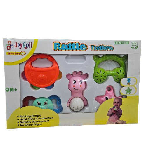 Rattle Teethers for babies rocking Rattles hand and eye coordination Sensory development toys with no sharp edges kit set for kids