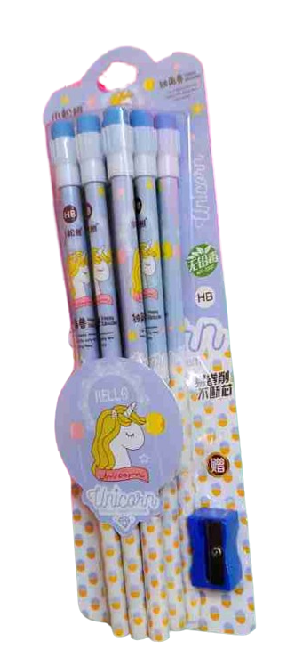 Unicorn pencil set with Pencils, Sharpener set pack having 12 Piece of Pencil pack set for kids Birthday Return Gift