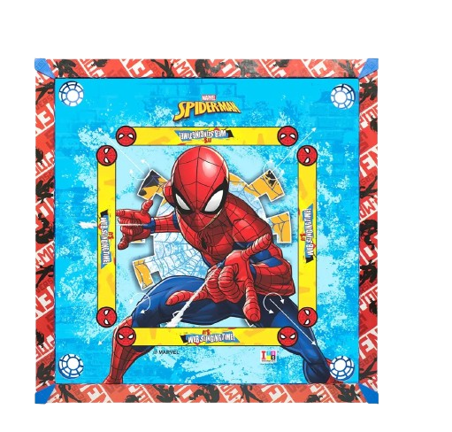 ITOYS Spiderman edition Carrom Board for Kids Big Size with Ludo on Back Side Carrom Board Game for Kids