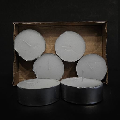 Pure wax unscented smokeless dripless tealight candle pack of 6