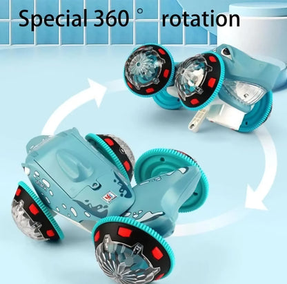 New Electric Shark Car Toy 360 Degree Rotation with Wheels Universal Sound Light Shark Cars Toys for boy Kids