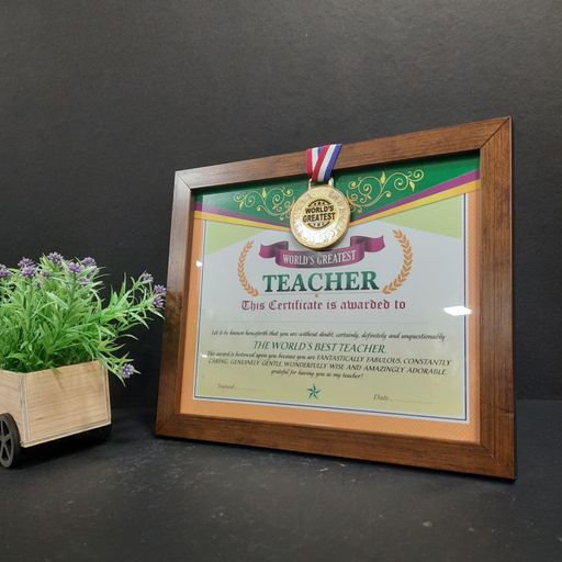 TEACHER CERTIFICATE FRAME