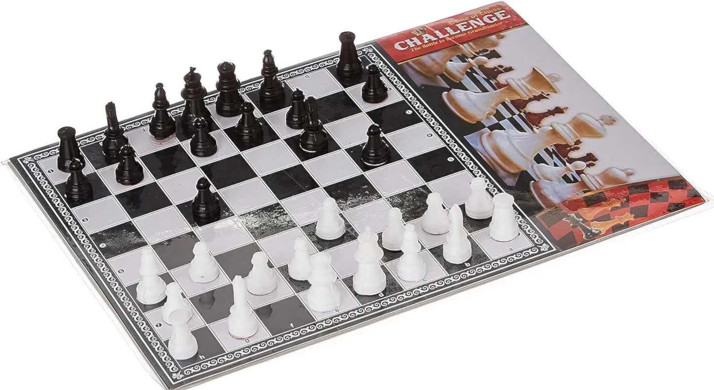 Magnetic Challenge Chess Set Magnetic Pieces and Extra Queens for 2 Players Kids and Adults