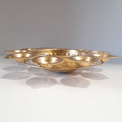 Diya Flower shape Decorative Urli Bowl for Home Handcrafted Bowl for Floating Flowers and Tea Light Candles for diwali