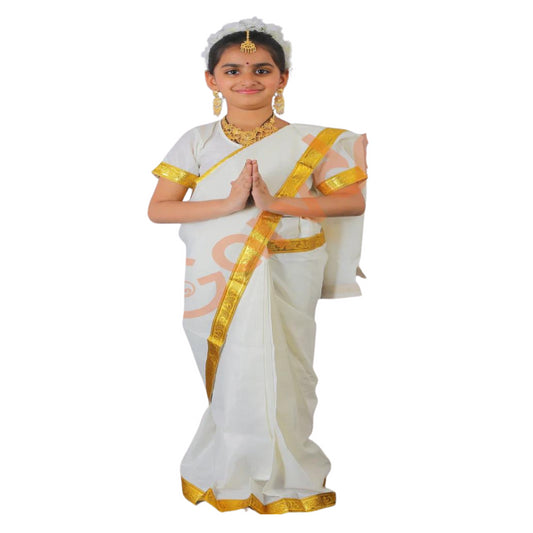 South Indian Saree with Blouse for kids - 3-4 Years /20 no.