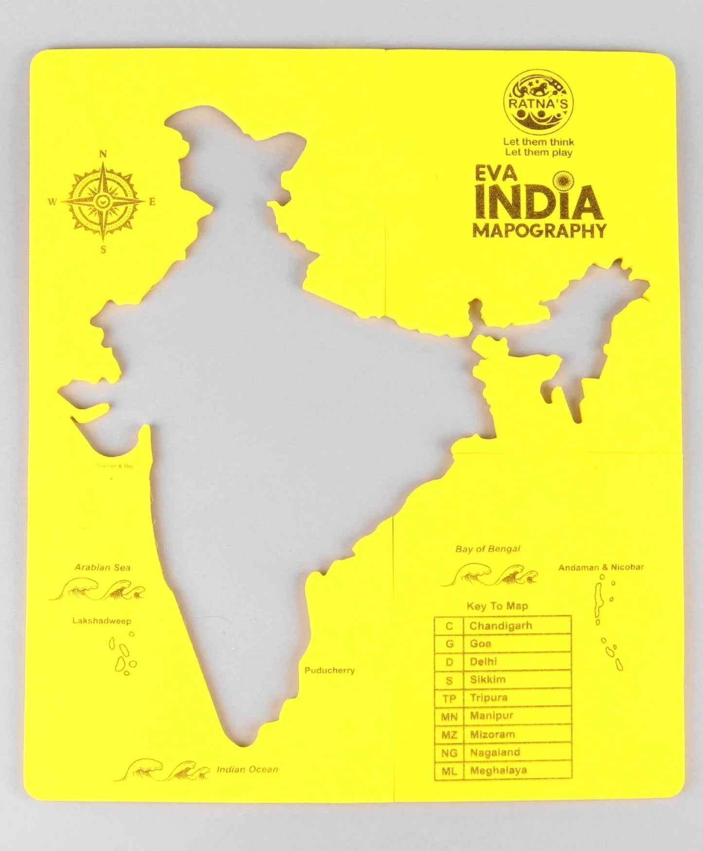 Unique fun and exciting puzzle to help children learn the States of India Union Territories and their CapitalsIndia Mapography with Flags 27 Pieces