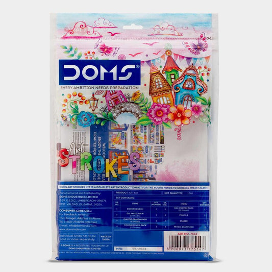 DOMS Art Strokes Kit, a stationery set for kids.