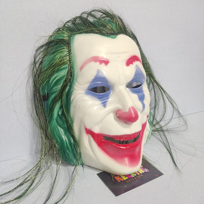 Jocker Face mask with Hair for Halloween party