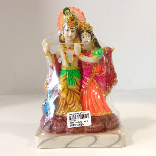 Radha Krishna peacock idol