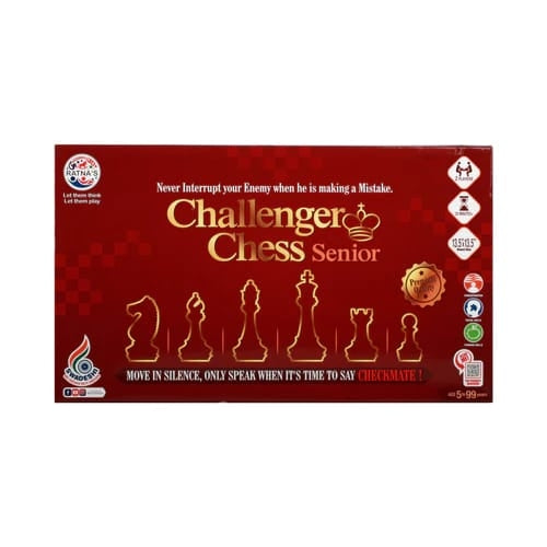 Challenger Chess senior Board Game for Kids 2 Players Game It Help to Enhance Their Thinking Skills Concentration Attention Span Building Hand Eye Coordination