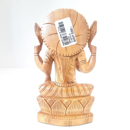 Wooden Saraswati Figure Sitting Super Fine