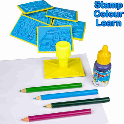 Educational Art and Craft Stamp Art Flower Big with 12 Different Flower Stamps for Kids Ages 4