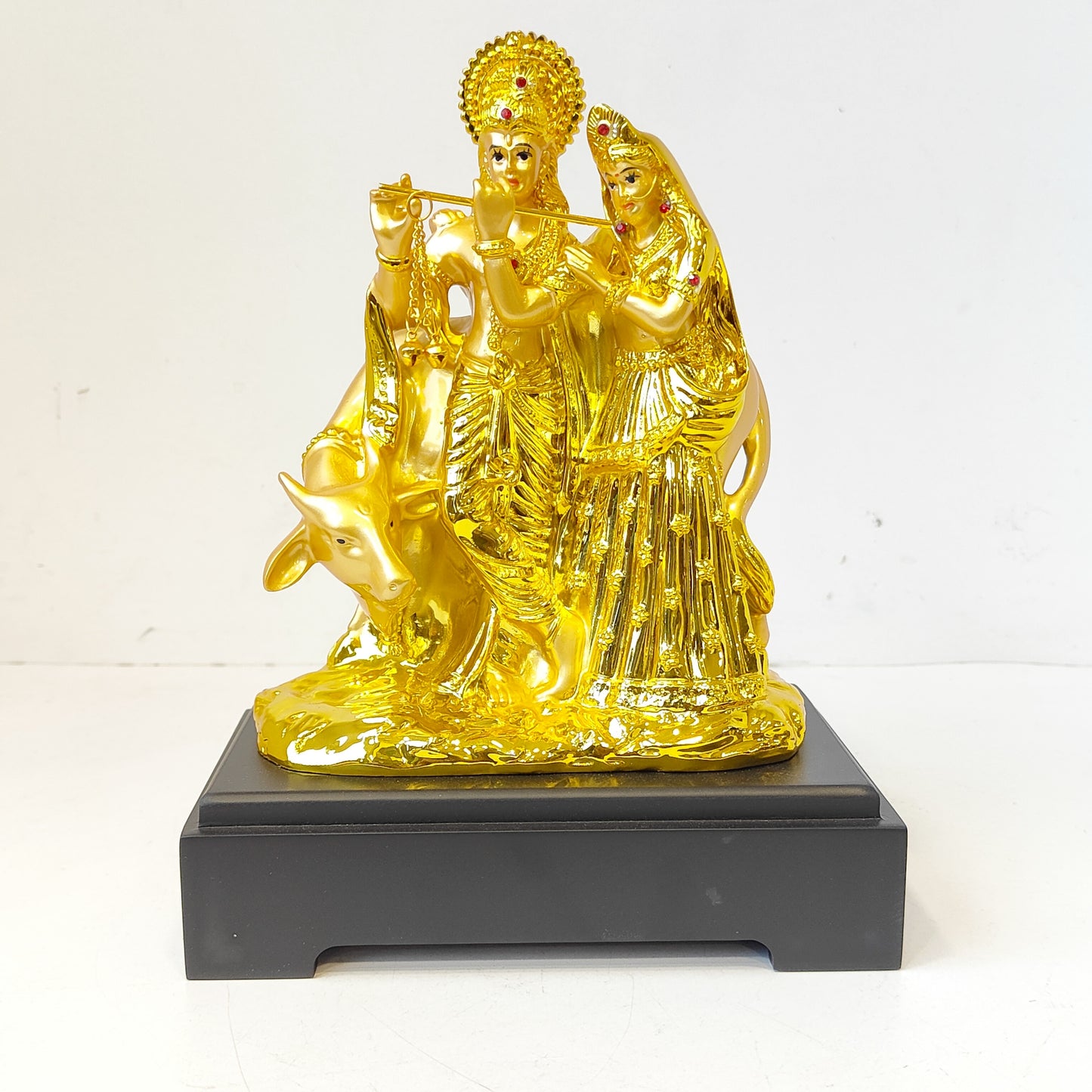 Gold plated Radha Krishna Statue