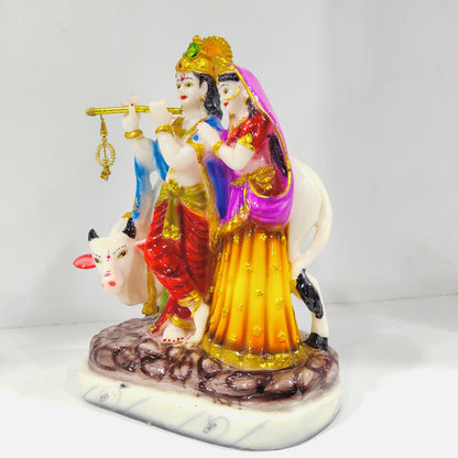 Radha Krishna with Cow