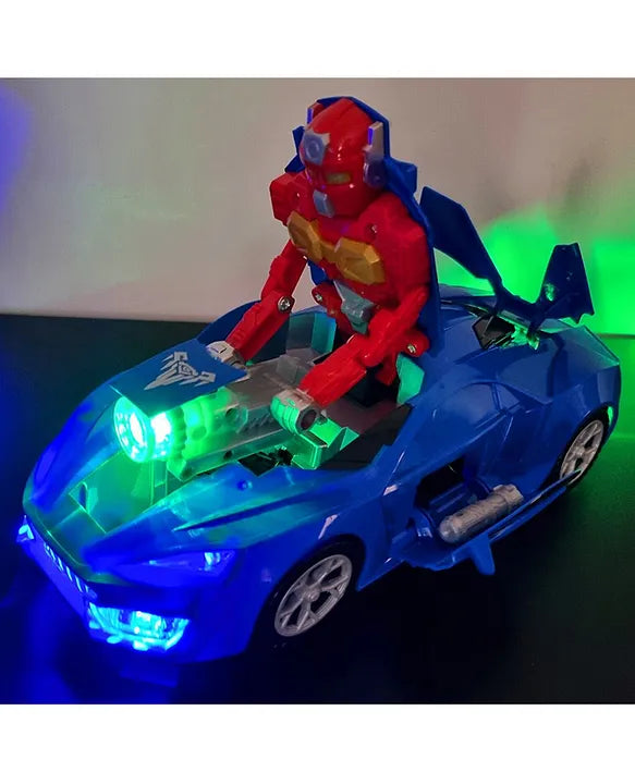 Transforming Toy Car with Light and Sound Race for Boys Girls Age 3 Year above Old kids