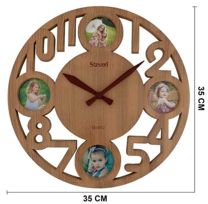 ROUND PHOTO FRAME WITH CLOCK 1414