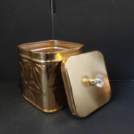 vintage designed brass coated storage container