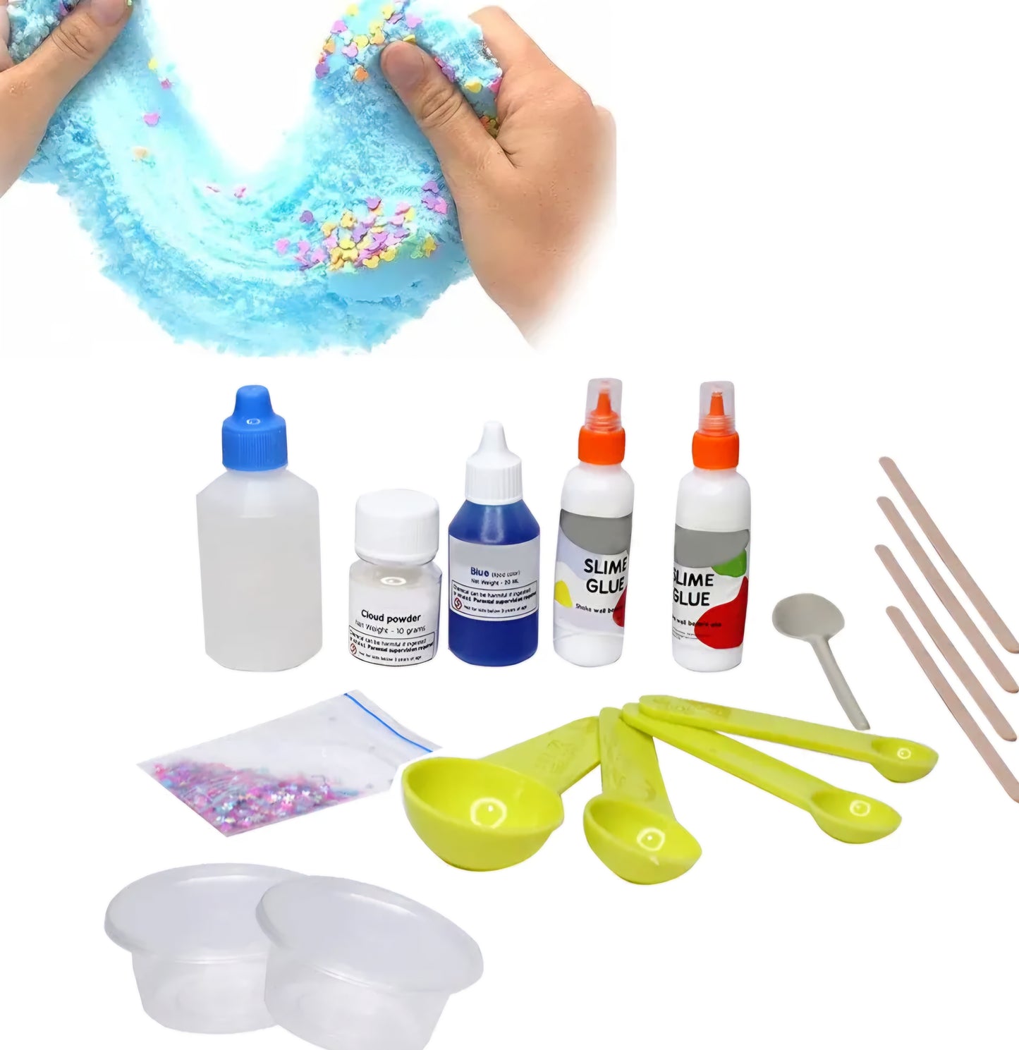 Cloud Slime Colorful Cotton Crystal Slime Kit for Kids Boys and Girls