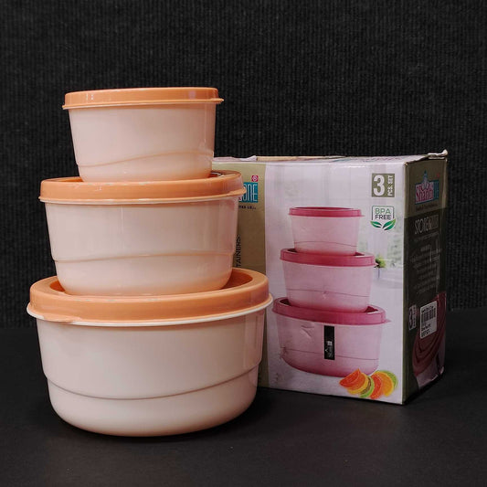 3 piece plastic storage containers