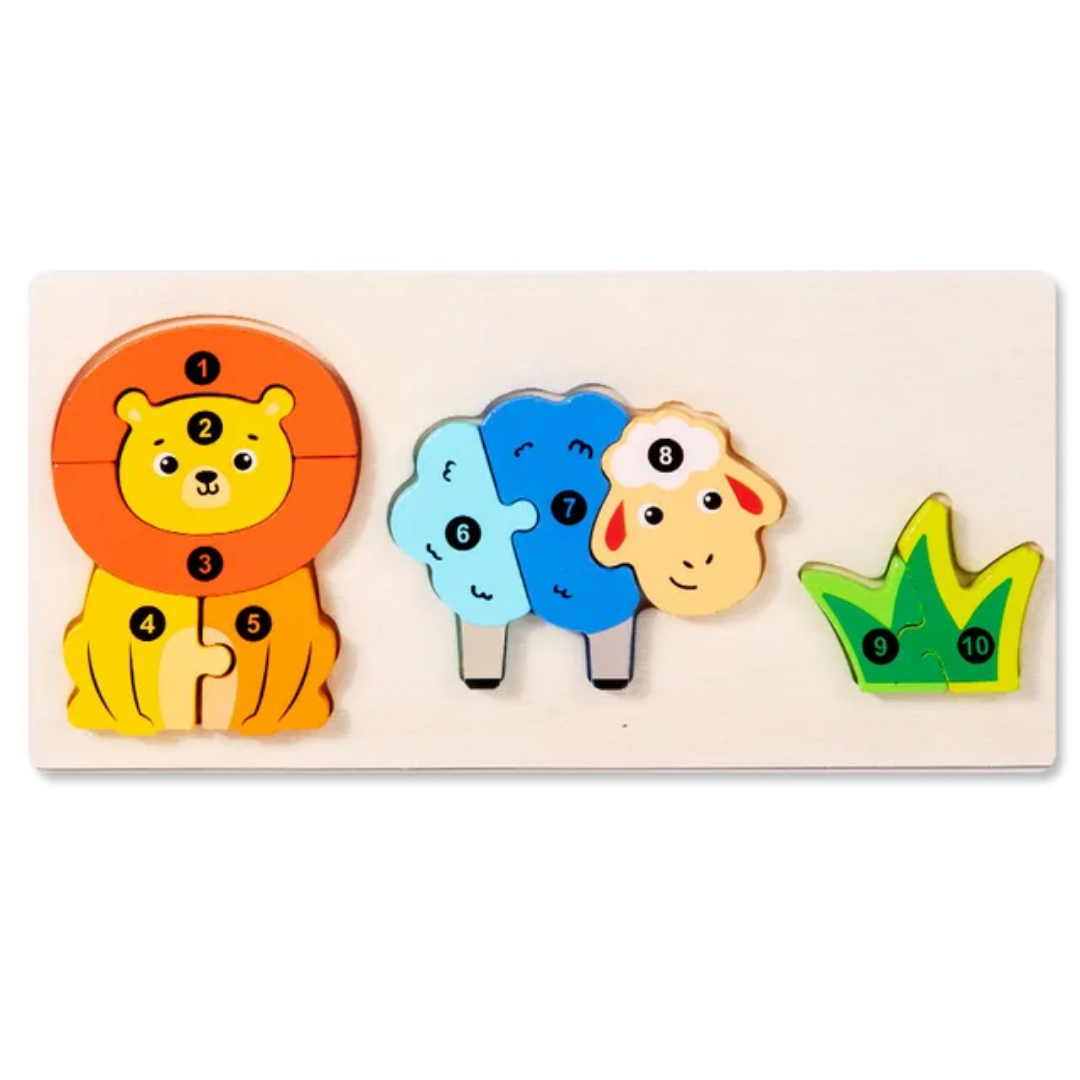 Montessori Educational Childrens Animal Vegetable Fruit Food Chain 3D Puzzle Baby Puzzle Matching Board Wooden Toy For kids Learning And Brain Development