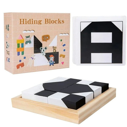 Wooden Hidden Block Puzzle Brain Teaser Puzzle 3D Wooden Puzzle Hidden Building Block 3D Puzzle Are Puzzle Toys For Kids