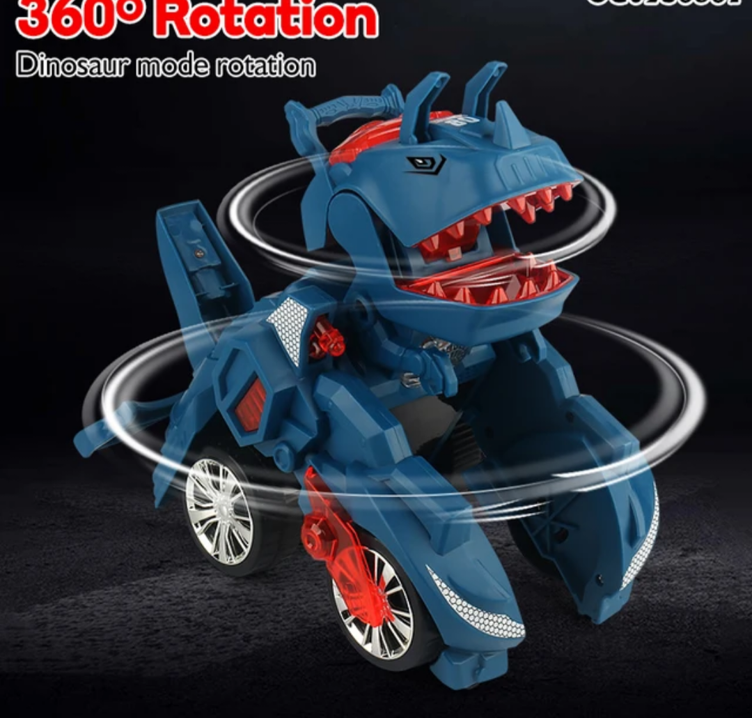 Childrens animal dinosaur electric deformable stunt car toy set for boys