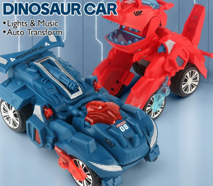 Childrens animal dinosaur electric deformable stunt car toy set for boys