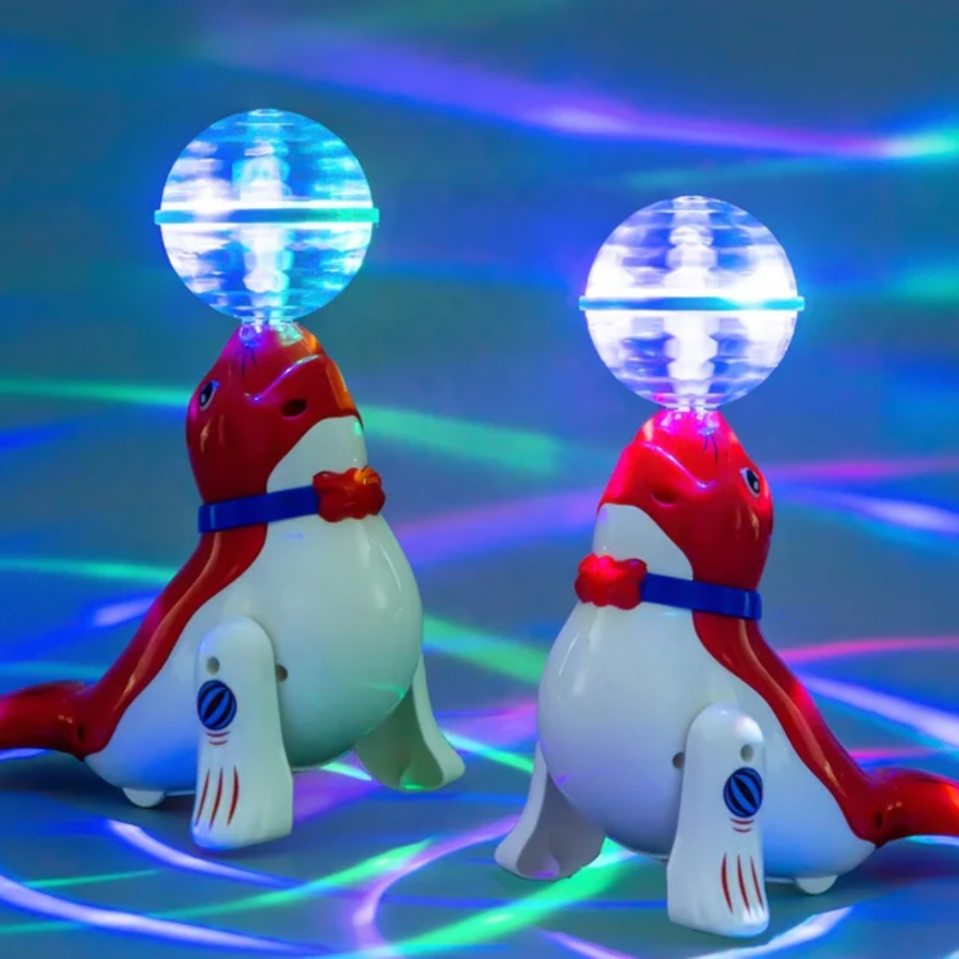 dancing animal electric kids sea lion toy 360 degree rotating luminous dancing baby toys for kids