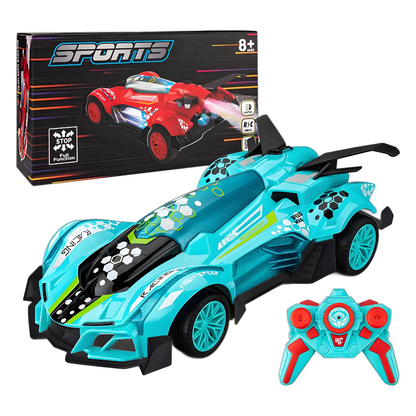 Stunt Spray Remote Control Car Cool Lights Simulation Racing Sound Rechargeable Toy RC Car