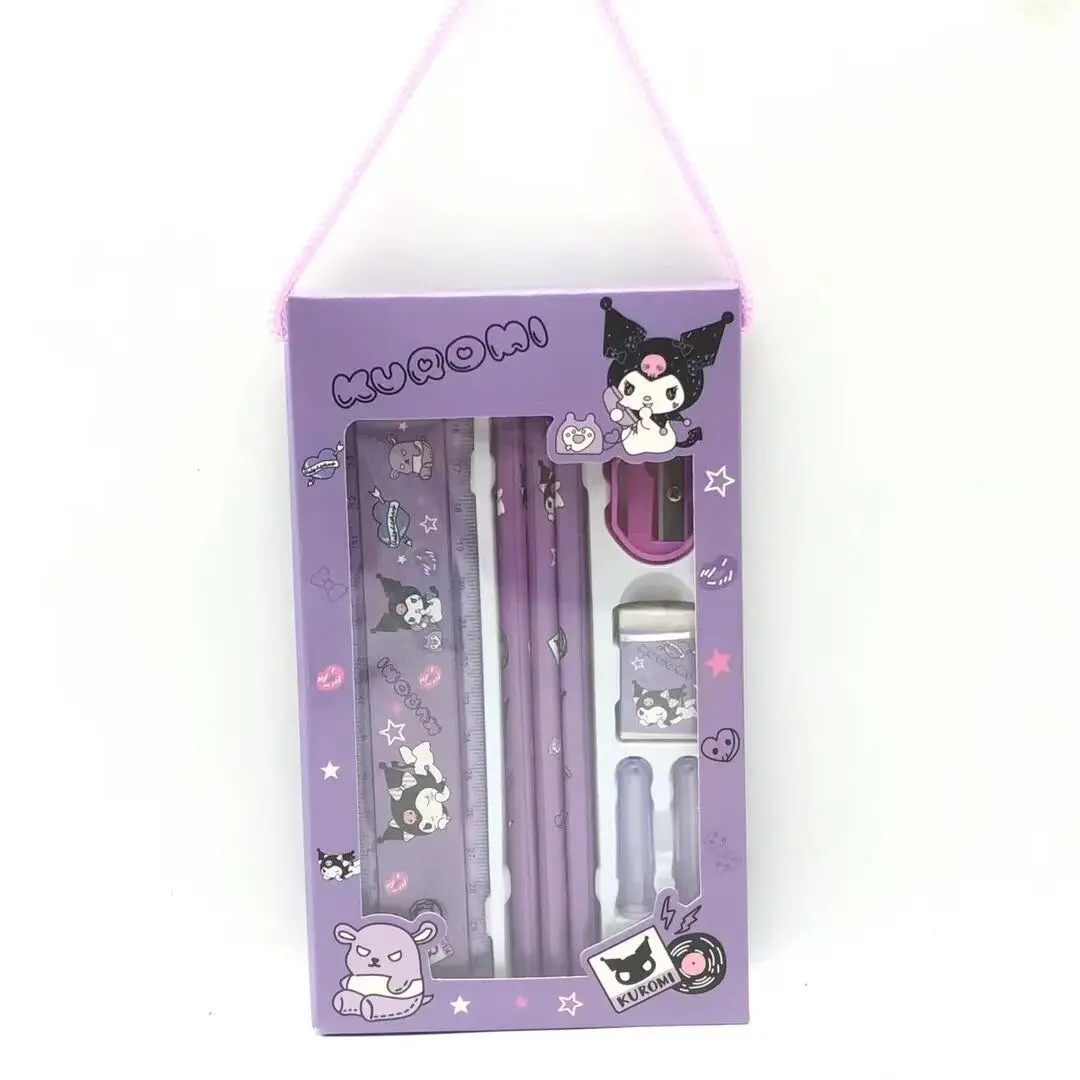 School Stationery set Kuromi KT melody pencil set Cute Kuromi school Stationery pencil set for kids return gifts