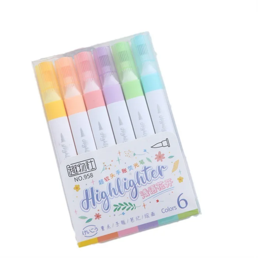 Kids Marker pens Multicolor Plastic kids fancy alcohol marker highlighter pen kids stationery