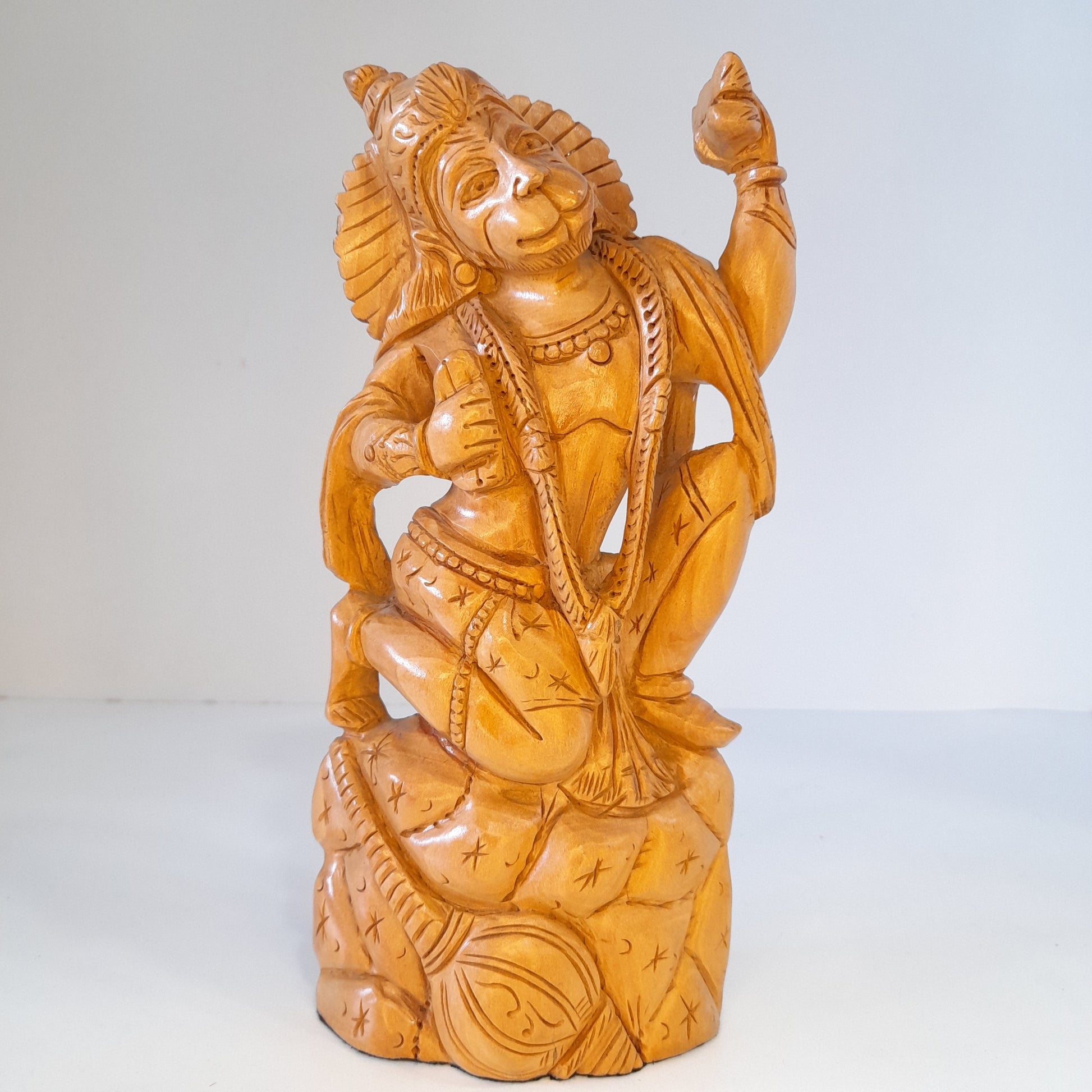 Wooden Hanuman Standing Assort. Design