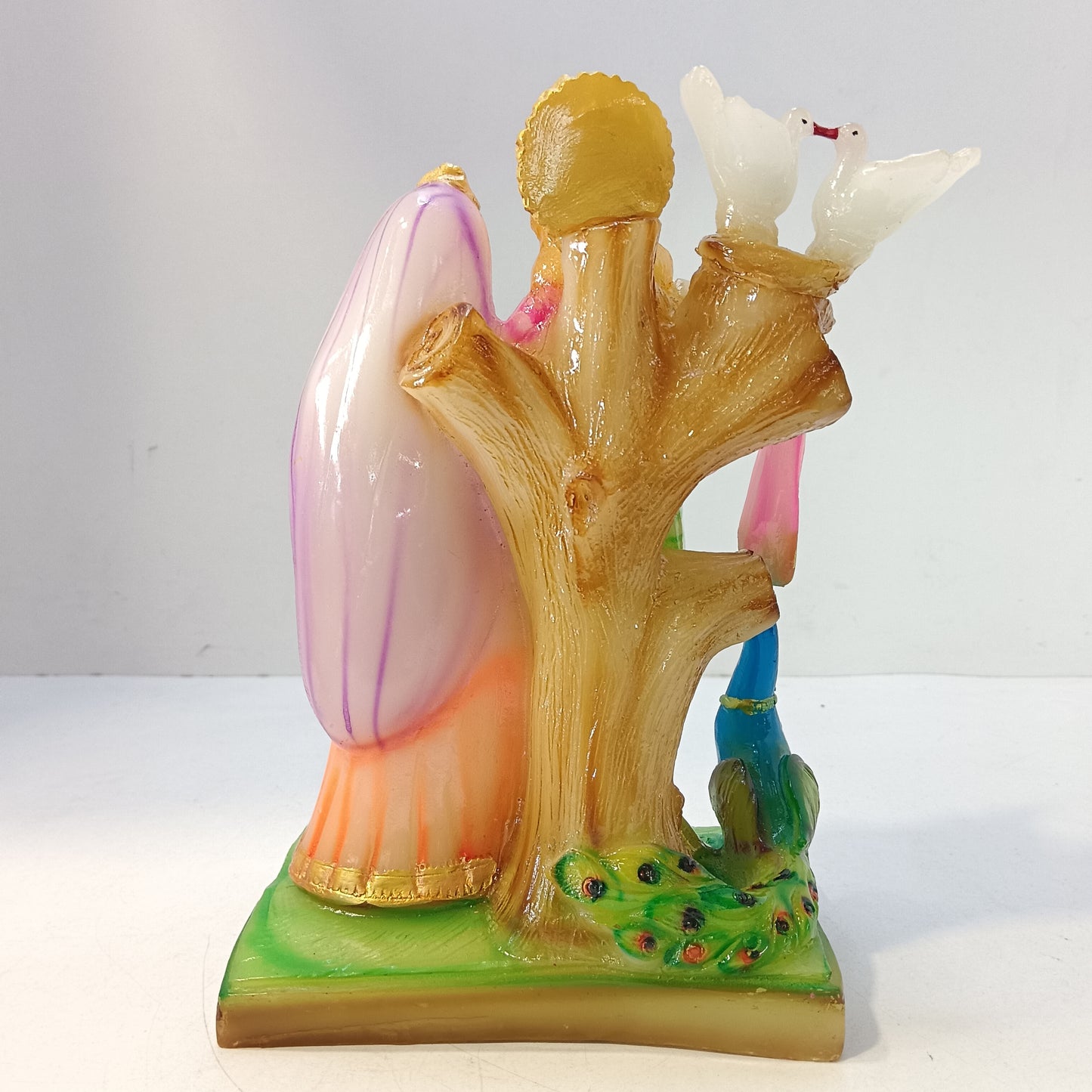 Radha Krishna peacock idol