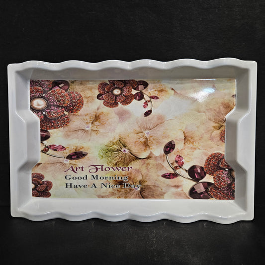 Melamie serving tray Rectangular Shaped Platter designer Tray for your Home dinning room to give elgent look to your dinning tables perfect for everyday use