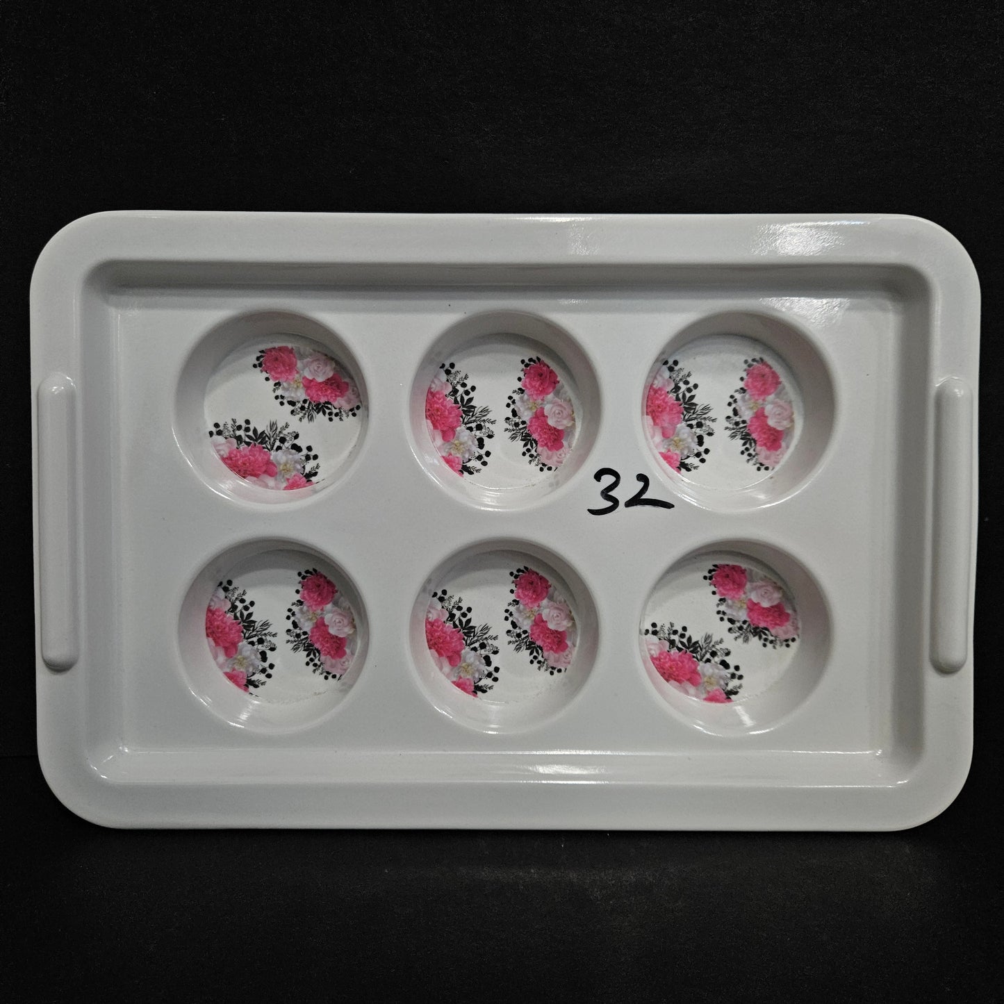 serving designer Tray with compartments glass or cup holders  perfect for everyday use