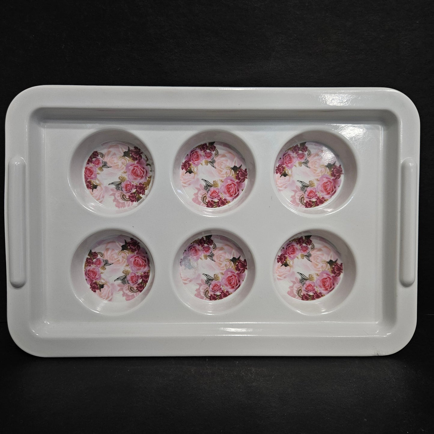 serving designer Tray with compartments glass or cup holders  perfect for everyday use