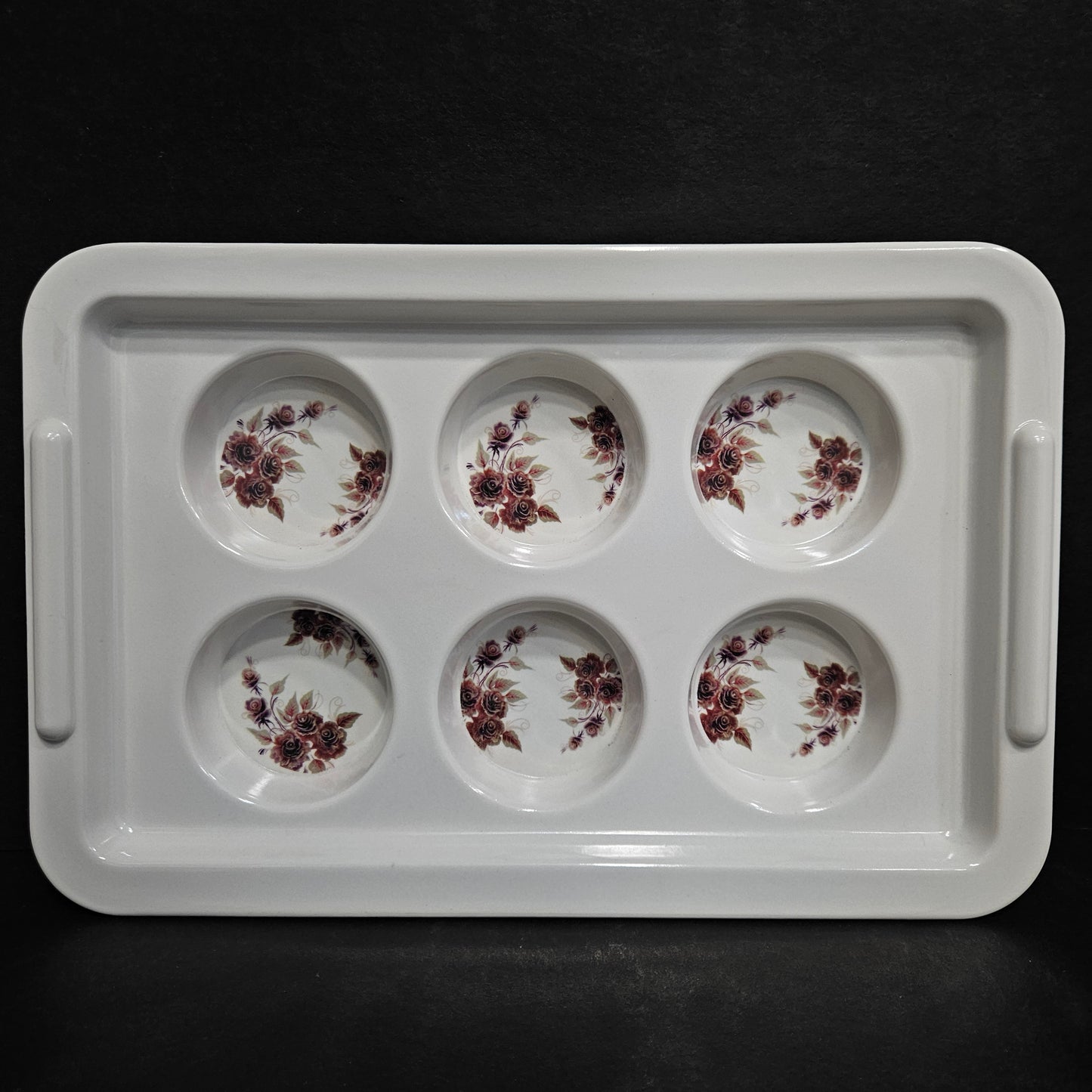 serving designer Tray with compartments glass or cup holders  perfect for everyday use