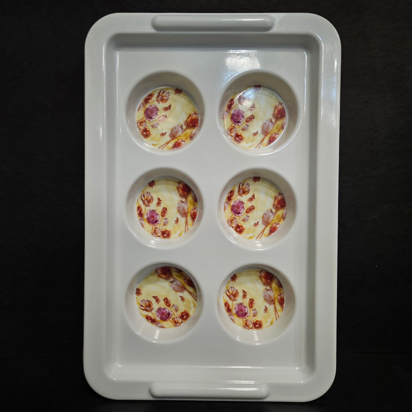 serving designer Tray with compartments glass or cup holders  perfect for everyday use