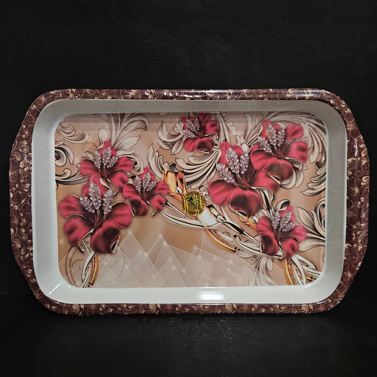 Melamie serving tray Rectangular Shaped Platter designer Tray for your Home dinning room to give elgent look to your dinning tables perfect for everyday use