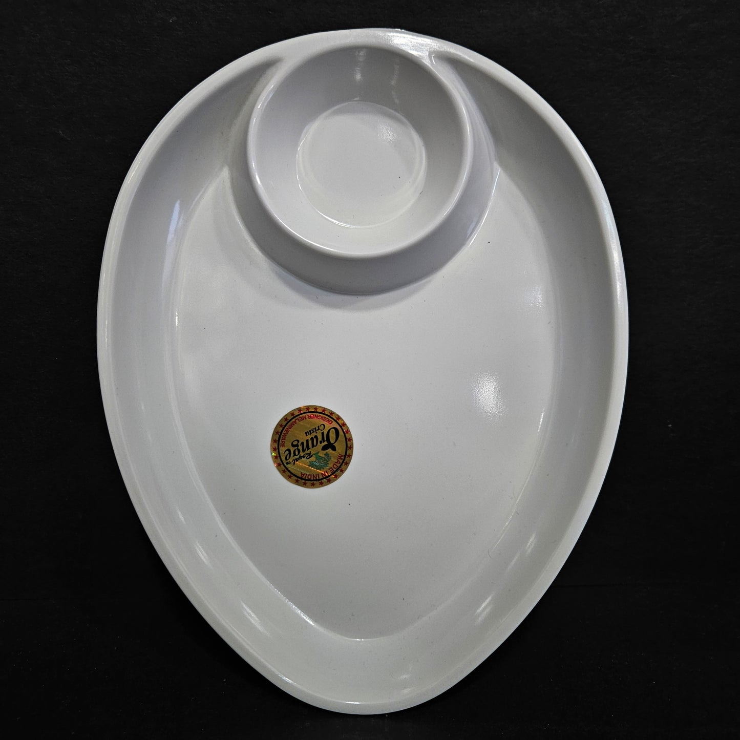 Division and Partition Plate for Starter Breakfast Snacks Home and Kitchen Oval Shape Plates