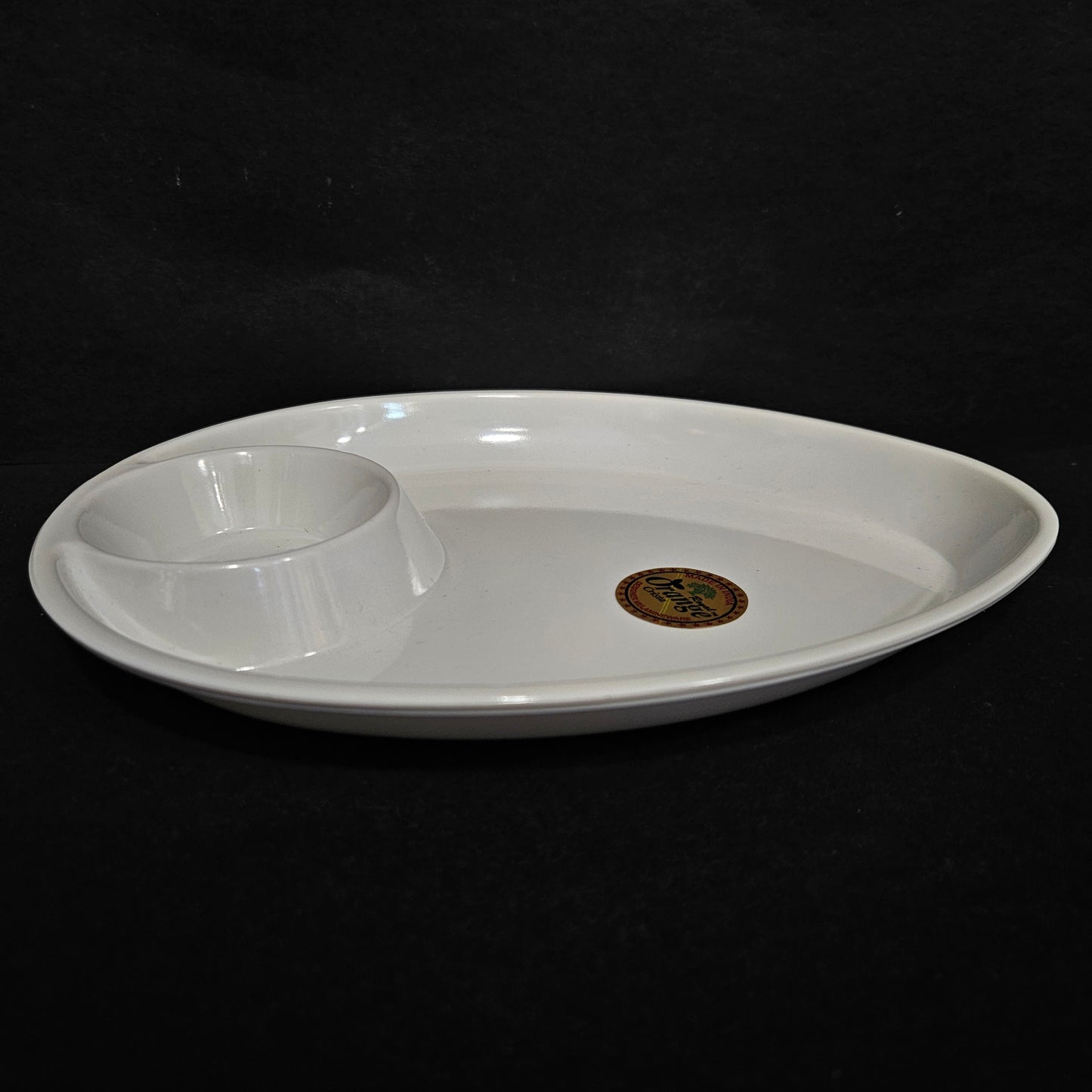 Division and Partition Plate for Starter Breakfast Snacks Home and Kitchen Oval Shape Plates