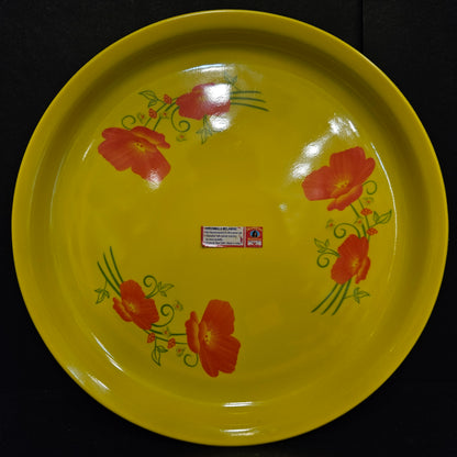 Melamine Glossy Finish Flowers  Designer Serving Platter for Dining table Food Serving platter