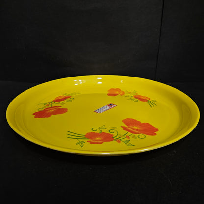 Melamine Glossy Finish Flowers  Designer Serving Platter for Dining table Food Serving platter