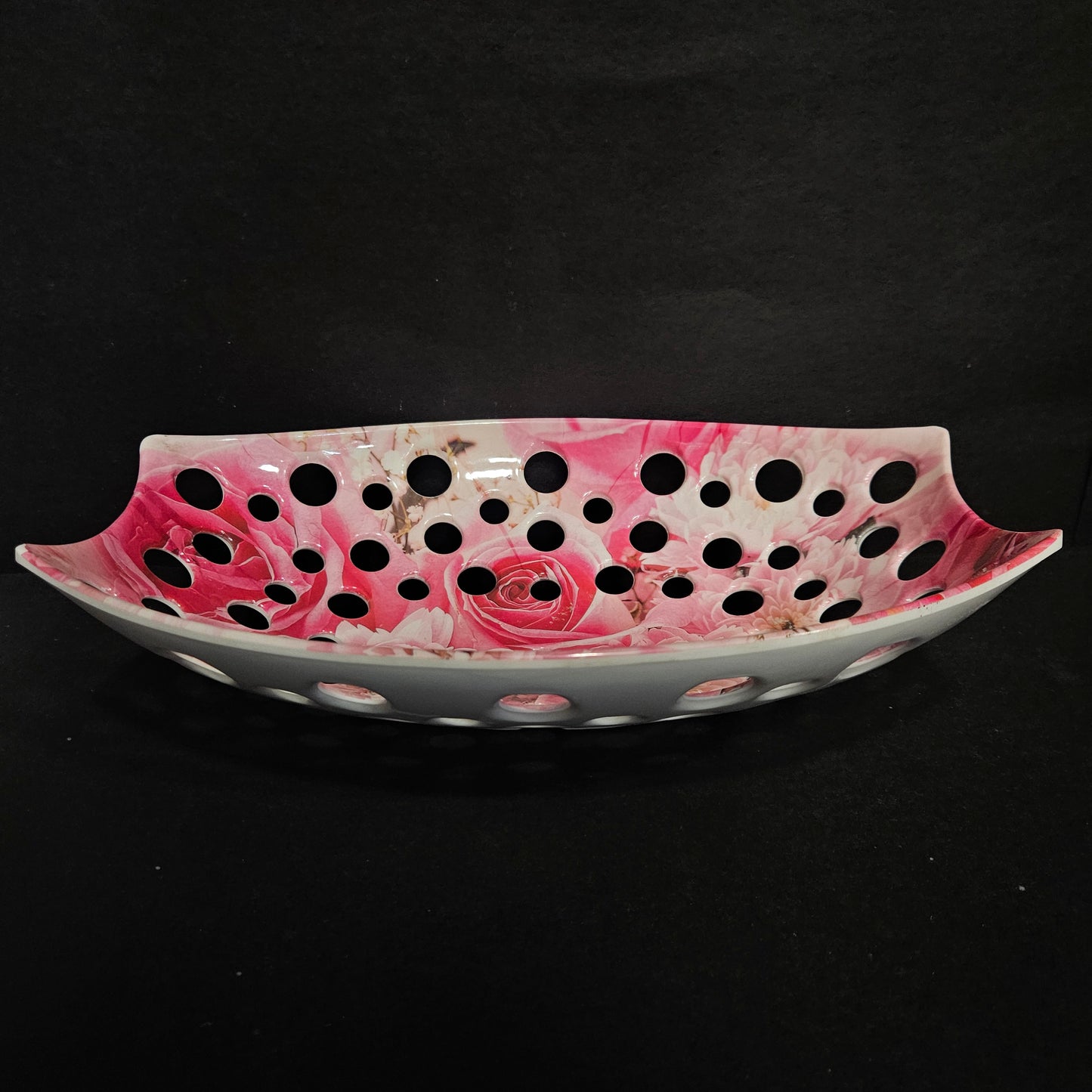 Printed Serving Pot Round Fruit Bowl For Home